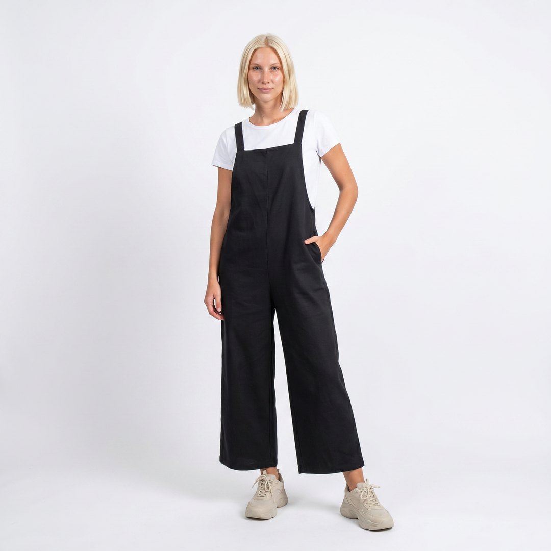Fashion studio model on white seamless
