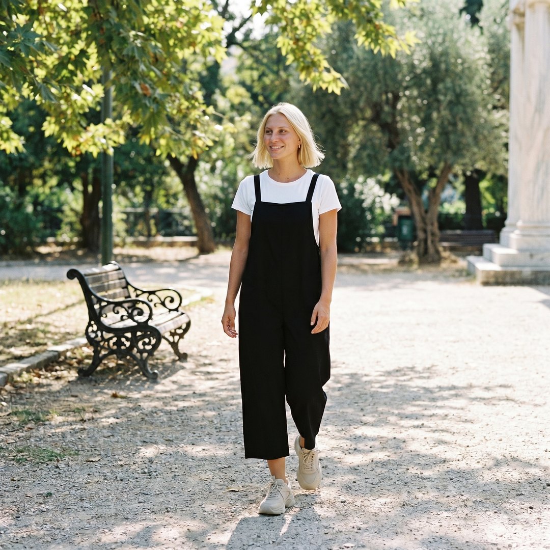 Fashion lifestyle Greek park
